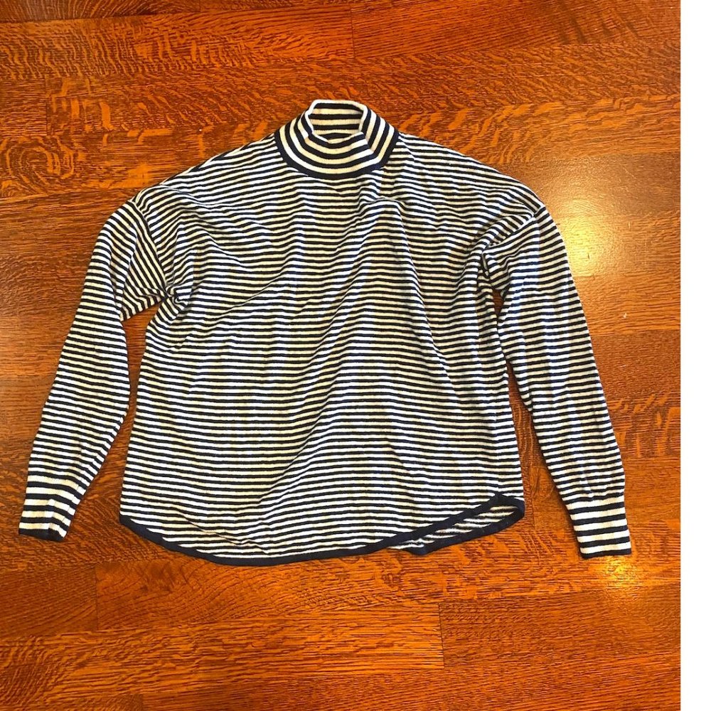 Madewell Striped Mockneck Sweater (size M)